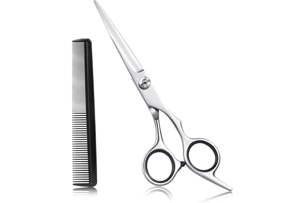 ESVIENS Hair Cutting Scissors, 6.5" Stainless Steel Barber Haircut Shears for Men/Woman, Professional Trimming Scissors Kit f