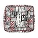 Disney Corded Rectangular Bumper in Minnie Newspaper, Black (Dog/Cat Bed)