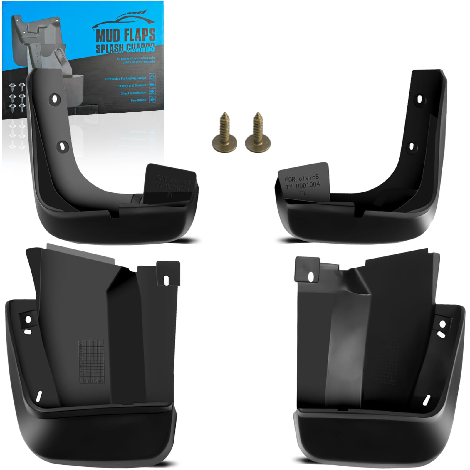 KEYOOG Front & Rear Mud Flaps Splash Guards Fit for