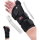 Hurmoya Wrist Brace Thumb Spica Splint Support for Carpal Tunnel, De Quervain's Tenosynovitis, Tendonitis Pain Arthritis Trigger for Man and Women (Medium - Right Hand)