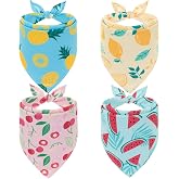 EXPAWLORER Dog Cooling Bandana Set Hawaiian Dog Bandanas 4 Pack Large | Cool Down Pet Scarf Cold Vest Summer Essentials, Chill Out Neck Cooler Wrap Handkerchief Bib for Small Medium Large Dogs