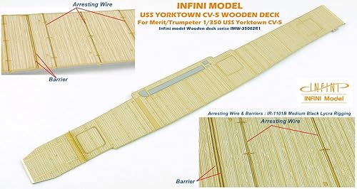 インフィニモデル 1/350 IMWシリーズ アメリカ海軍 航空母艦 CV-5 ヨークタウン 1942年用 木製甲板 ME社用 プラモデル用パーツ IMW3502