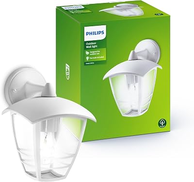 Philips MyGarden Creek Outdoor Wall Light White 60W E27