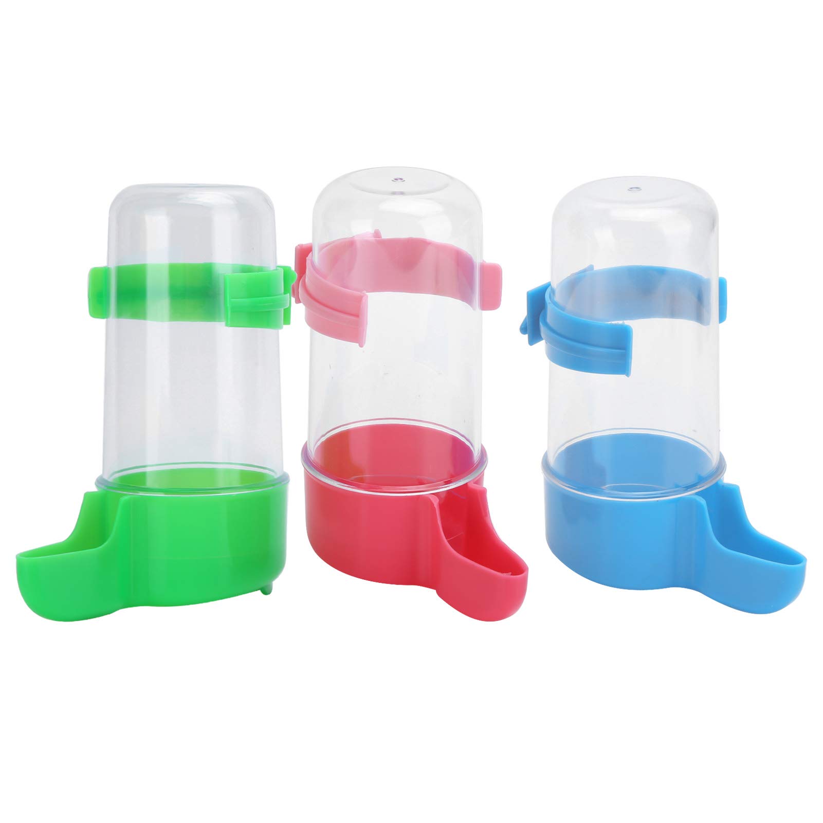 3pcs Birds Drinker Automatic Water Dispenser Bird Water Bottle Drinker Container Hanging in Birds Cage for Parrots Budgie Cockatiel Lovebirds