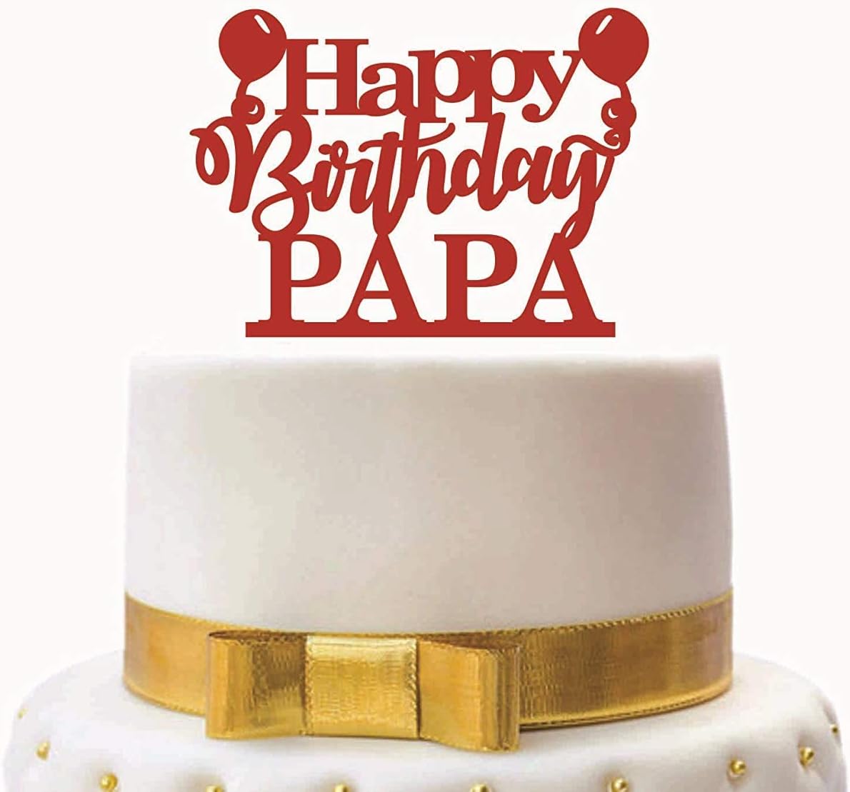 Amazon Com Indian Fiesta Red Happy Birthday Papa Cake Topper For
