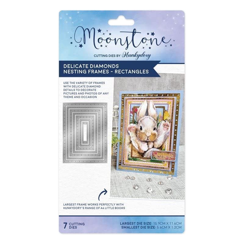Hunkydory Moonstone Delicate Diamonds Nesting Frames Die Set - Rectangles - MSTONE646