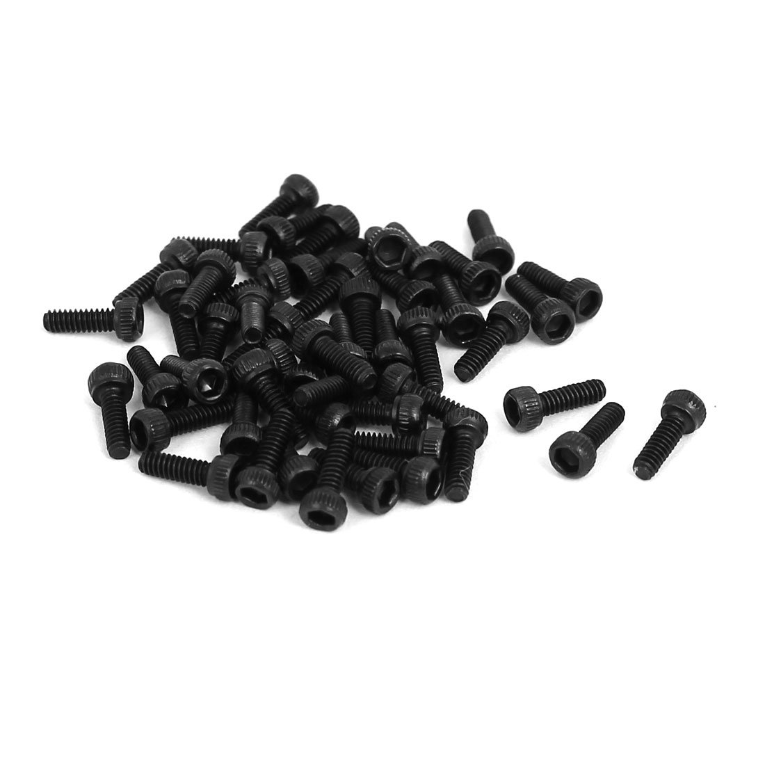 Sourcingmap M1.6x5mm Metal Grade 10.9 Fully Thread Hex Socket Head Cap Screw Fastener 50pcs