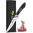 MAD SHARK Boning Knife - 6 Inch Razor Sharp German Molybdenum-vanadium Steel Butcher Knife for Meat Cutting, Deboning and Fish Filleting