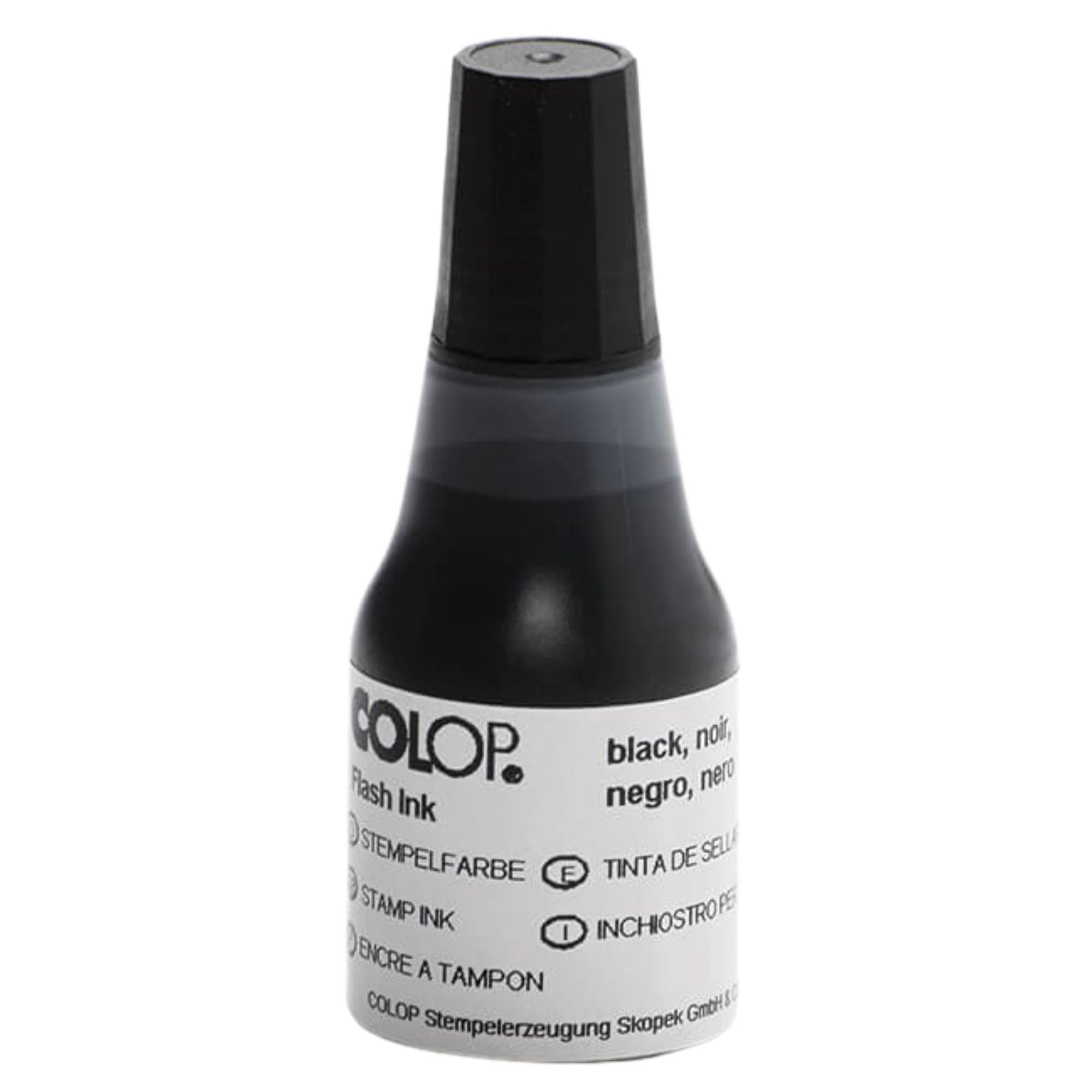 COLOP EOS Ink Black - 25ml | 146986 | Refresher Ink for COLOP EOS Stamp | Motivation Stamp Refil Ink