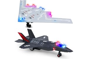 CHOOPHEME 2Pcs Military Fighter Jet Toy Airplane 4-8 8-12 with Light Up & Sounds Toy Airplane Model Pull Back Diecast Alloy Army Metal Toy Aircraft Birthday Gift for 3 5 6 7 9 10 11 Boy Toys Girl Toddler