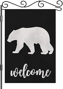 AOYEGO Bear Welcome Garden Yard Flag 12.5