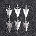 Monrocco 100 Pack Silver Indian Arrowhead Dagger Charms Pendant Jewelry Findings for Bracelets Jewelry Making