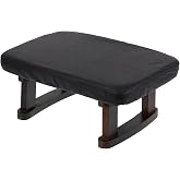 AIHSUMC Walnut Prayer Kneeler with Thick Attached Cushion, Wooden Prayer Bench with Removable Washable Fabric Cover, Sturdy Kneeling Stool for Home Prayer and Meditation