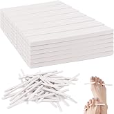 Toe Separators for Pedicure, Sponge Toe Separator, Lint-Free, Biodegradable Cotton for Nail Polish Party Nail Art Painting Toenails, 6&rdquo; L, 300-Count (Beige, 6in)