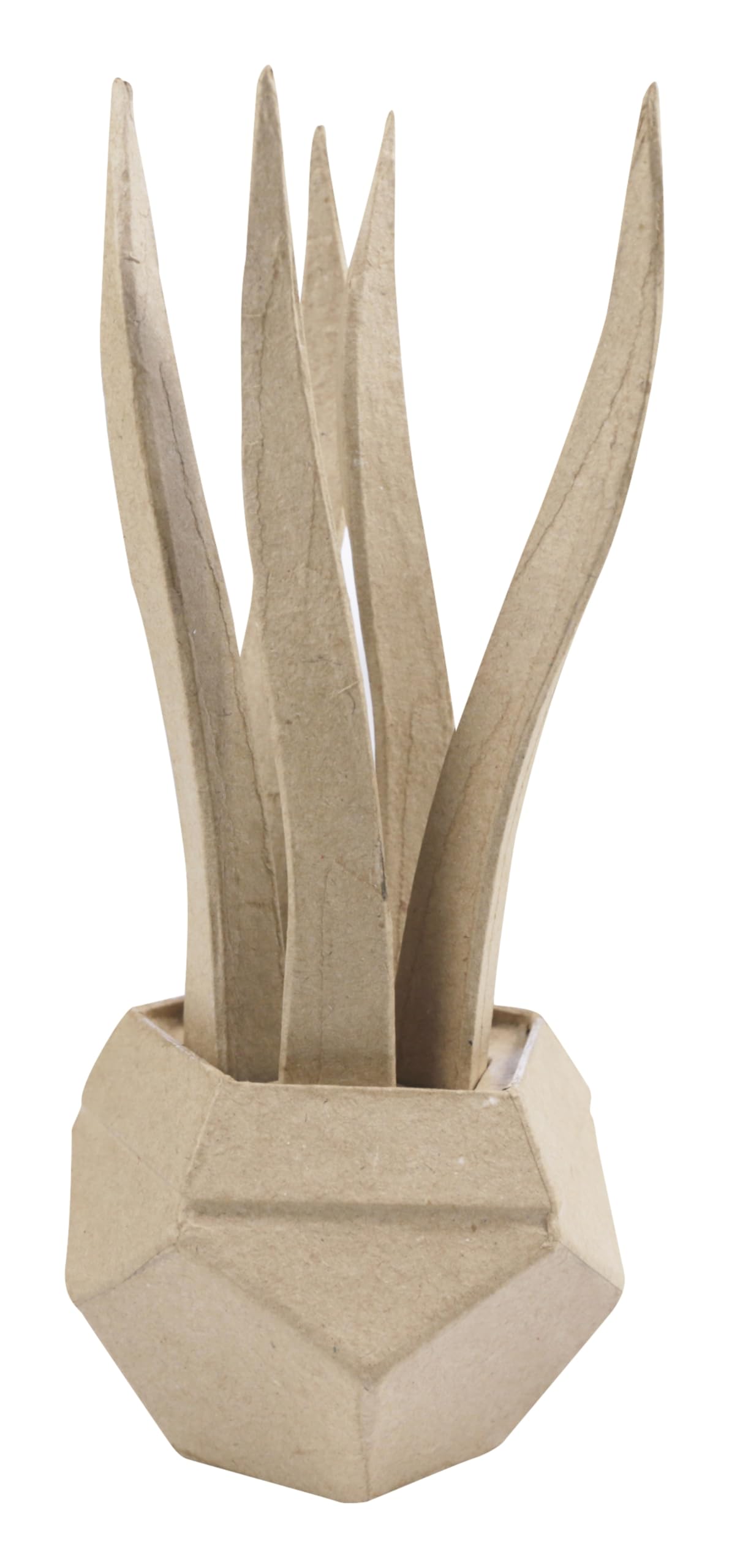 Décopatch HD048C - One Brown papier-mâché stand 9x9x22 cm, Succulent - DIY - Customisable Décor - Completely Personalise - Creative + Leisure Activity