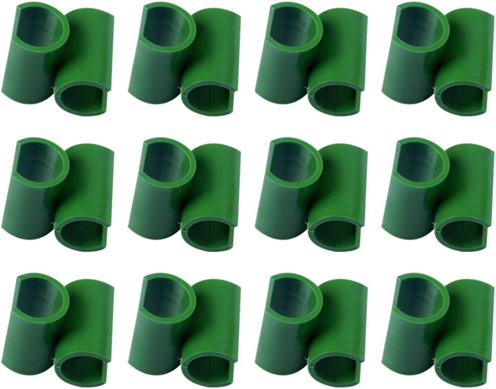 Cabilock 50pcs Green Adjustable Garden Trellis Plant Connector Flower Rattan Plastic Buckle Clip 11mm