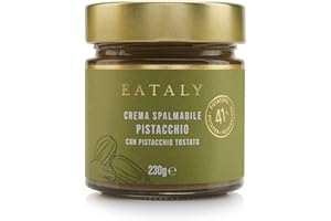 Eataly Pistachio Spread, Crema Spalmabile Pistacchio- Made in Italy, 230g/ 8.1oz. Jar, 1-Pack