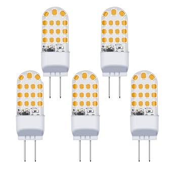 Bonlux 3.5W LED Glühbirne G6.35/GY6.35 Sockel AC/DC 12V Kaltweiß 6000K, 360 ° Abstrahlwinkel, ersetzen 35W Halogenlampe für U