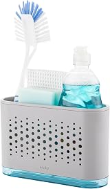 Minky Slimline Sink Tidy with Removable Drip Tray Light Grey UK Made view 3