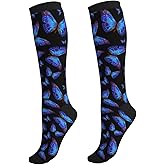 Wyayazh Crazy Fun Compression Socks Women Men Knee High Support Socks For Athletic Running Cycling