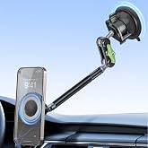 Tmengdao Magnetic Car Phone Holder, Ultra Stable Windshield Phone Mount, Strong Suction Cup &amp; Powerful Magnetic, 360&deg; Rotatable, Durable Premium Aluminum Alloy, for All Vehicles &amp; All Smartphones