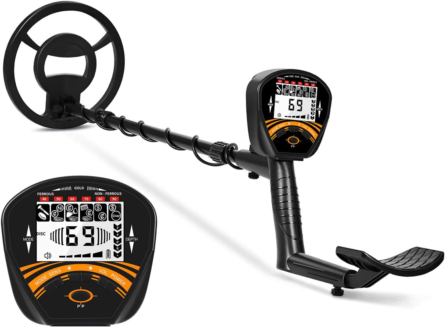 Deeawai Mehrfunktionale Metalldetektor Erste Wahl Fur Amateure 5 Modi All Metal Disc Pinpoint Memory Jewelry Hochprazise Verstellbare Metallsuchgerat 25cm Wasserdichter Suchspule Detektionstiefe 22cm Amazon De Baumarkt