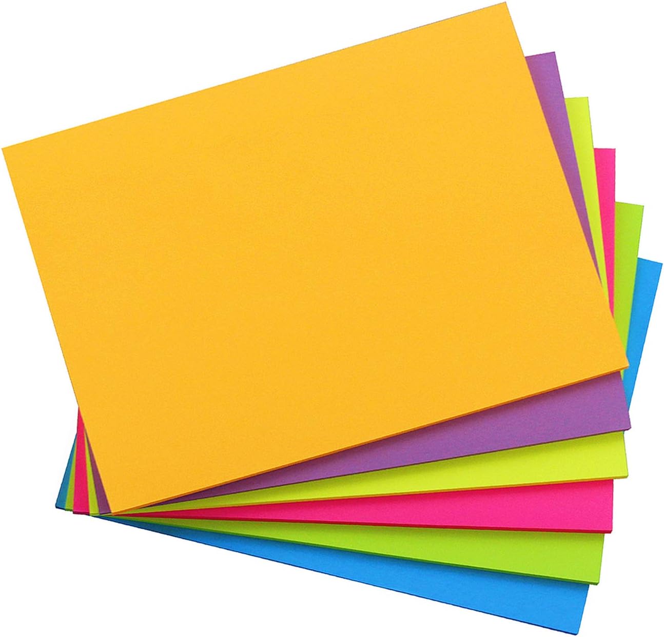 Sticky Notes 8x6, 6 Color Bright Colorful Sticky Pad, 6 Pads/Pack, 45 Sheets/Pad, Self-Sticky Note Pads : Office Products