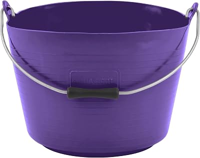 Red Gorilla 22L Flexible Tub Bucket Metal Handle Horse Feed Garden Builders