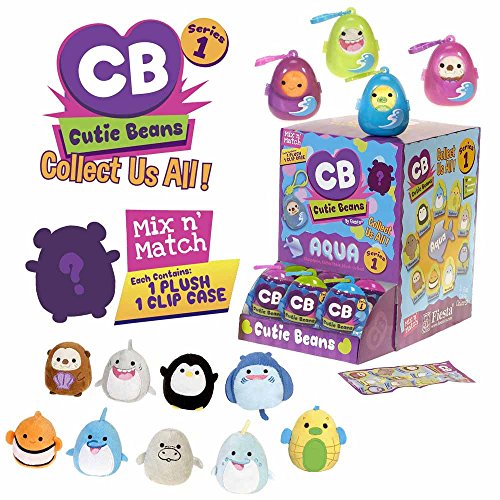 Fiesta Toys Mystery Mini Cutie Beans Aqua Sea Creature Plush Clip On Toys