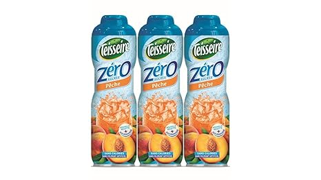 3 Pfirsich 0% Sirup Zucker frei - 3 x 0,6L