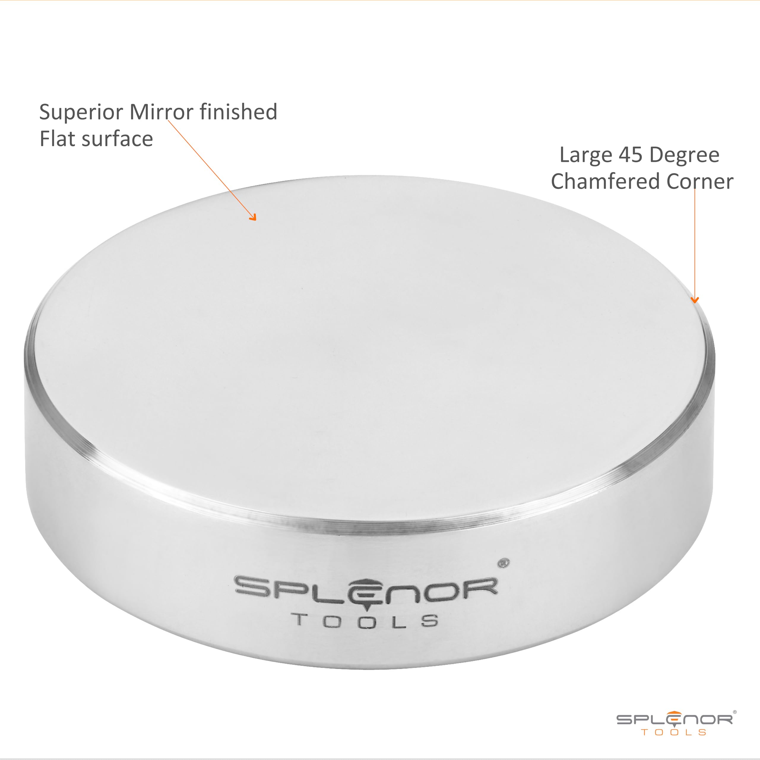 Splenor Tools Steel Bench Block - Flat Anvil Jewelers - Solid Metal Bench Block for Jewelry Repairing & Metal Stamping