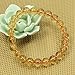 Natural Yellow Crystal Citrine Gemstone 8mm Round Beads Stretch Bracelet 7 Inch