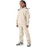 YKR Kids Sweatsuit Girls Boys Fleece 2 Piece Outfits Hooded Sweatshirt and Jogger Sweatpants Athletic Clothing Sets