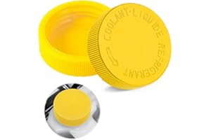 SOMUCH 2PCS Engine Radiator Coolant Reservoir Tank, Yellow Coolant Reservoir Cap, OEM# 21712-79900 Replacement
