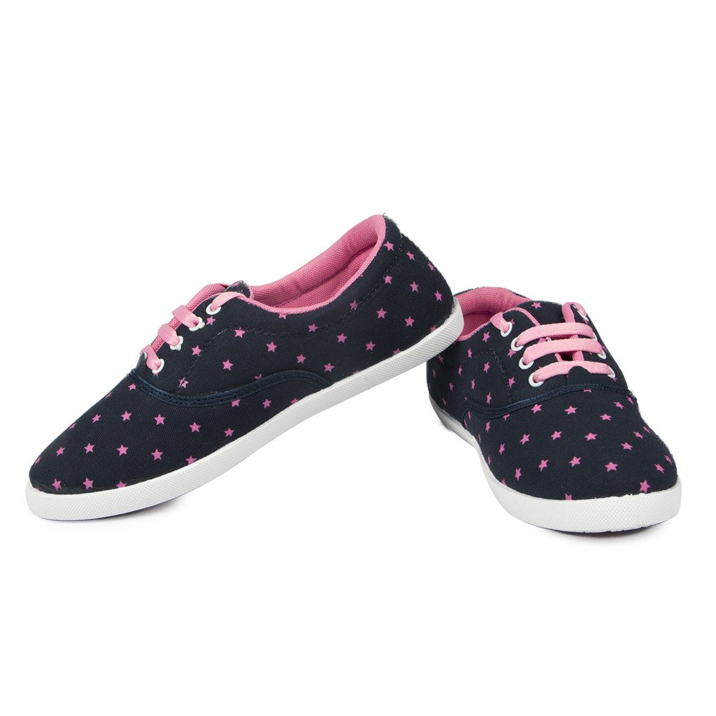 asian shoes rl-23 navy blue pink canvas women shoes