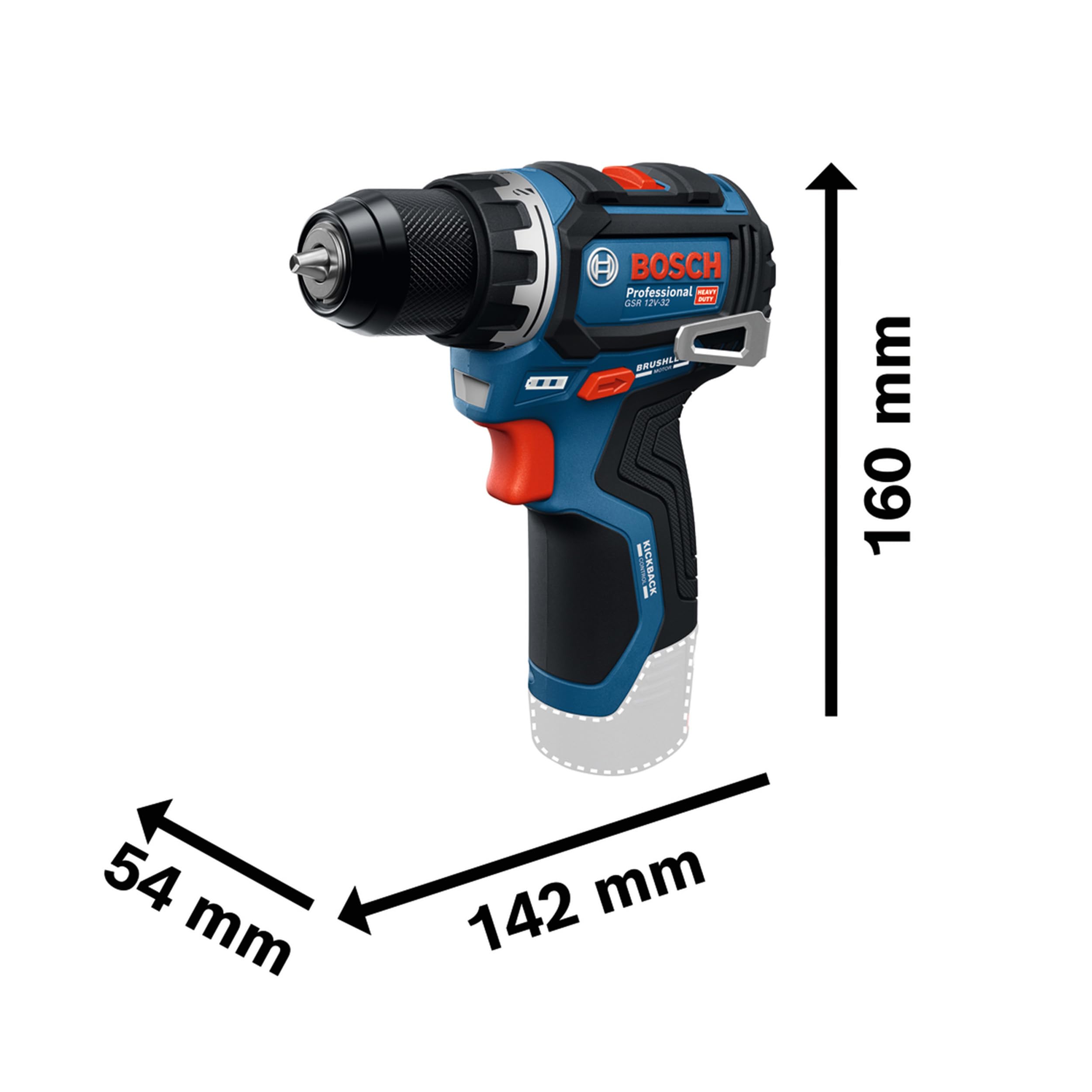 Bosch Professional 12V Akku-Bohrschrauber GSR 12V-32 (Advanced KickBack Control, bürstenloser Motor) 6