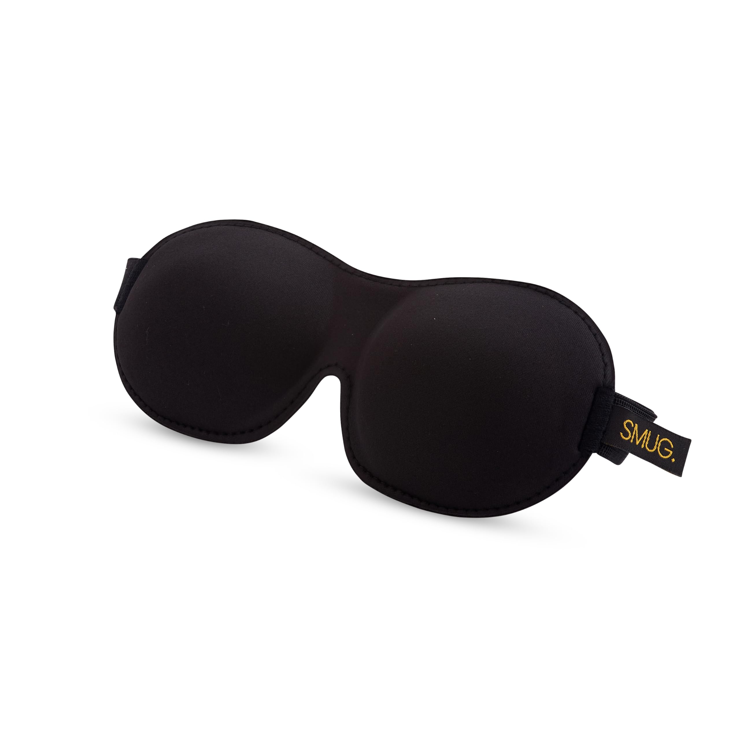 SMUG 100% Blackout Sleep & Eye Mask | Eyelash Extension Friendly | Eye Masks for Sleeping | Sleep Masks for Women & Men | Straps for Dream Comfort & Adjustability | Black