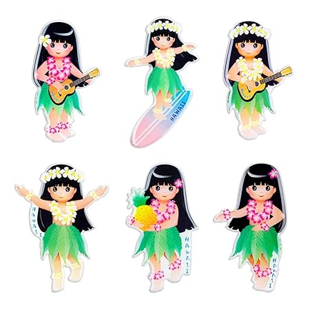 Sencillo Vida Imanes Pequeños para Nevera, Chica Hawaiana Imán ...