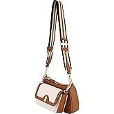 Tommy Bahama Women's Double Crossbody Bag Purse, Small Shoulder Handbag with Adjustable Strap and Leather Trim