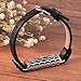 GHIJKL Compatible Fit bit Flex 2 Bands, Fit bit Accessories Wristband for Flex2 Metal and Leather Bangle-Bracelet Style