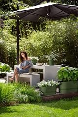 elho Greenville Round 20 Flower Pot with Integrated Water Reservoir Green view 6