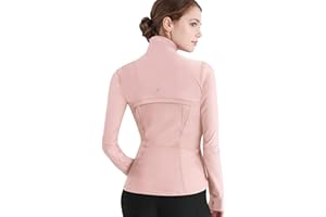 Lock and Love Women's Full Zip-up Yoga Workout Running Track Jacket with Thumb Holes