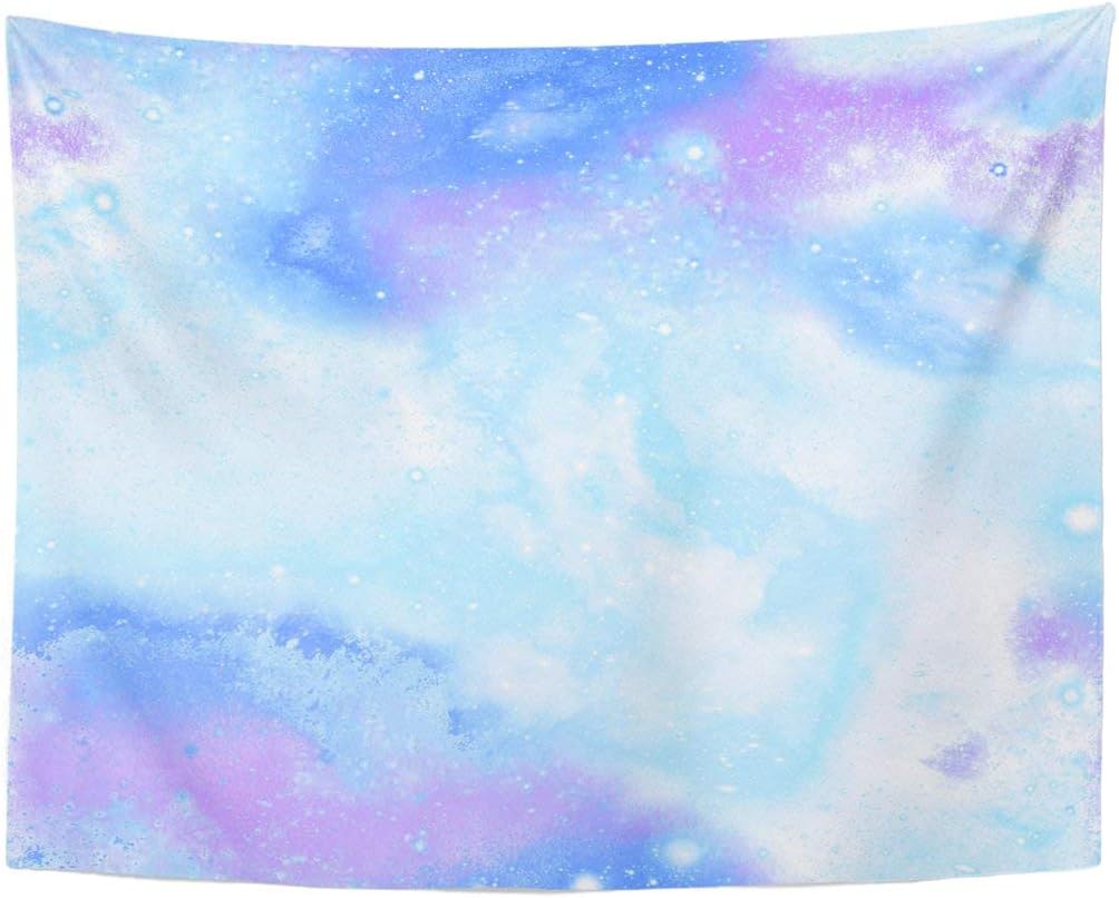 Tapiz morado unicornio azul galaxia espacio mármol en patrón sirena