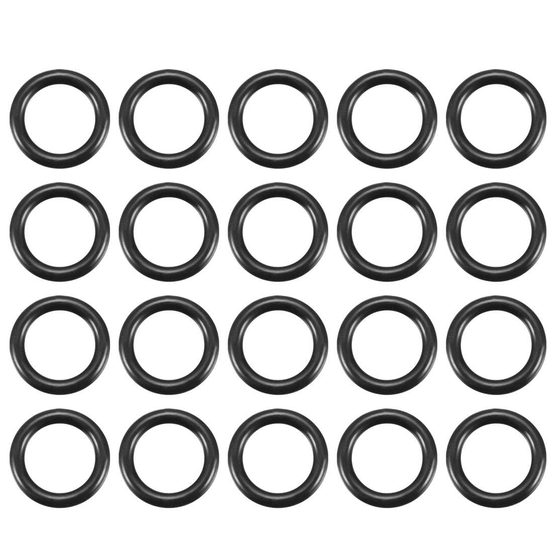 TA-VIGOR 20Pcs Nitrile Rubber O-Rings, 12mm OD 8mm ID 2mm Width Rubber Washers Spacer O-Rings Gasket kit, Metric Sealing Gasket for Hose, Faucet, Automotive, Plumbing