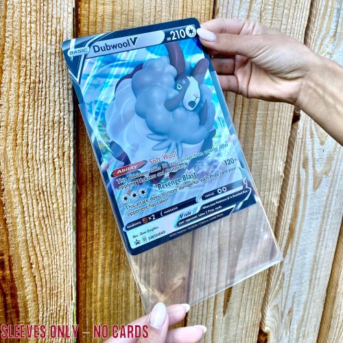 40 Pack Jumbo Pokemon Card Sleeves Thick and Fitted for Large Oversized Trading Cards Games Big
