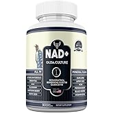 Gi.Da.Culture NAD+ Resveratrol Supplement for Energy, Cellular Health & Healthy Aging – High Potency NAD Plus Capsules for Men & Women – Antioxidant Support (90 Count (Pack of 1))
