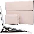 HYZUO 13 Inch Laptop Sleeve Case with Stand for 2025-2018 MacBook Air 13 M4 M3 M2 M1, 2025-2016 MacBook Pro 13 M2 M1, 13" iPad Pro/Air, Surface Pro 11/10/9, XPS 13, with Pouch, Apricot