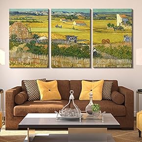 3 Panel The Harvest by Vincent Van Gogh...