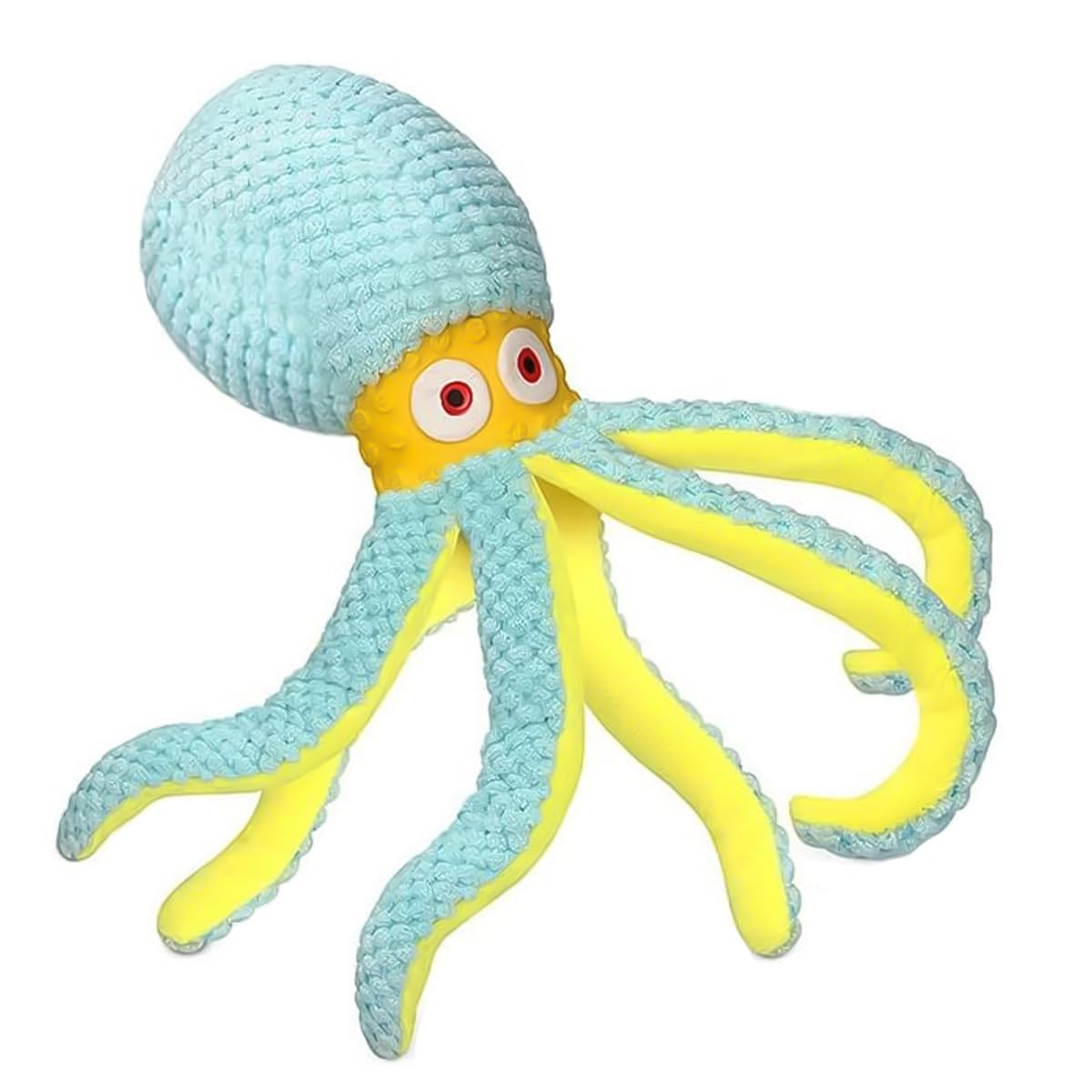 Ieron Octopus Plush Chew Toy with Squeaky Interactive Fun - Durable and Entertaining Pet Training Toy for Small and Medium Dogs