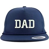 Trendy Apparel Shop Dad Embroidered 5 Panel Flatbill Braid Snapback Golf Cap